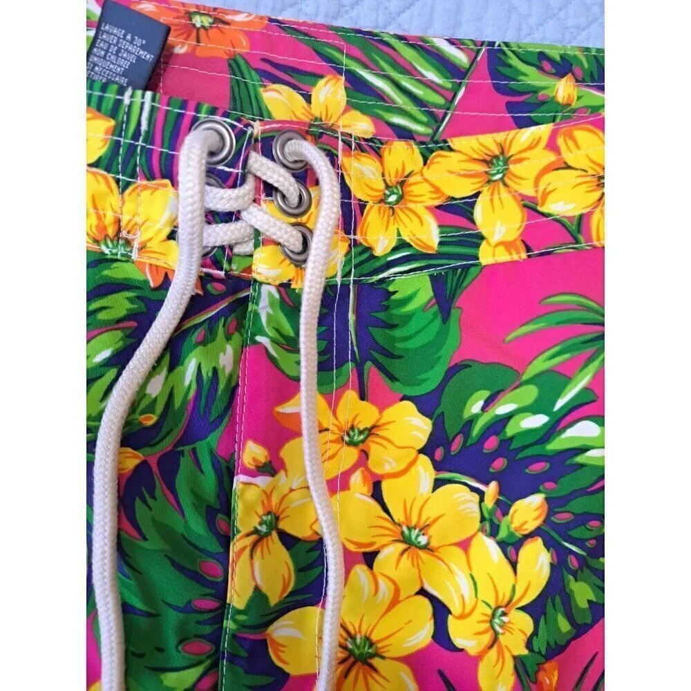 Polo Ralph Lauren Men's 38 Multicolor Floral Swim Trunks